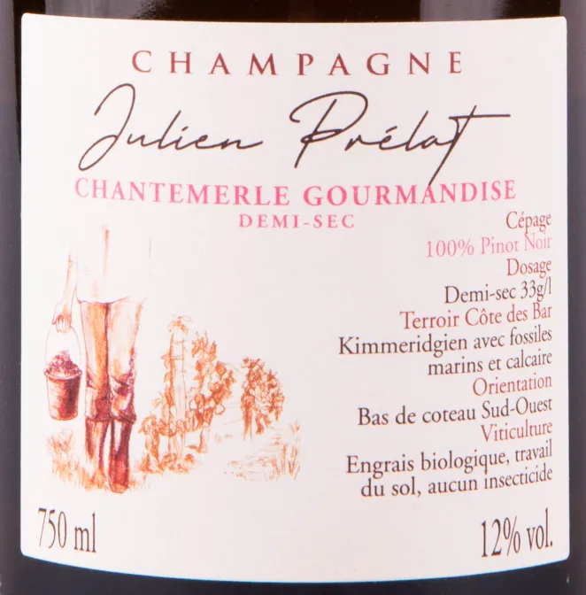 Игристое вино Julien Prelat Chantemerle Gourmandise Rose Demi Sec  2022  750 мл 