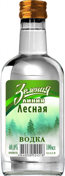 Водка Зеленая линия Лесная 100 мл