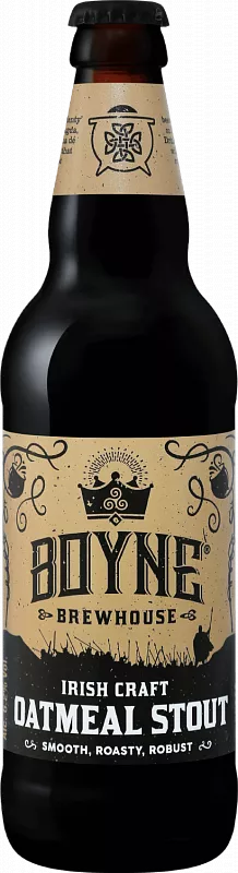 Пиво  Boyne Irish Craft Oatmeal Stout  Бойне Айриш Крафт Оатмил Стаут темное нефильтрованное   стекло 500  мл