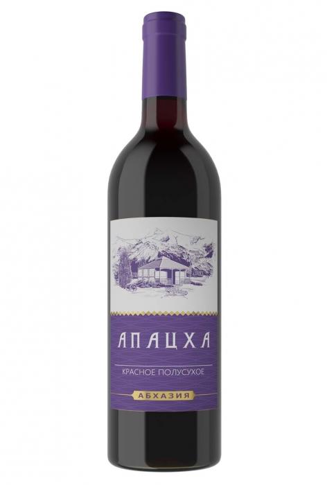Вино АПАЦХА, красное полусухое, 0,75