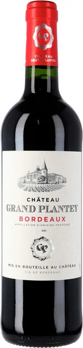 Вино Chateau Grand Plantey  Bordeaux AOP  2021  750 мл