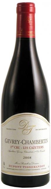Вино Domaine Dupont-Tisserandot, Gevrey-Chambertin 1-er Cru AOC Les Cazetiers  Домен Дюпон-Тиссерандо  Жевре-Шамбертен Премье Крю АОС  Ле Казетье 2008 750 мл