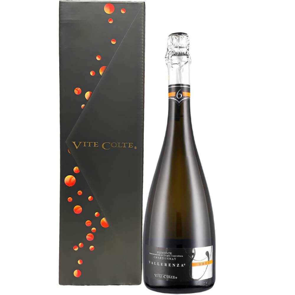 Игристое вино Vallerenza Brut Chardonnay Piemonte  gift box  750 мл  12%