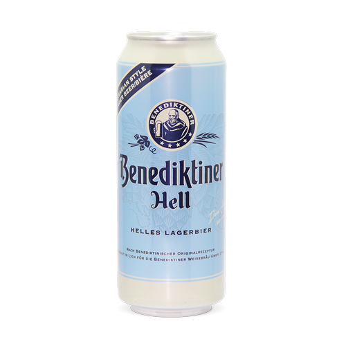 ПИВО Benediktiner Hell  БЕНЕДИКТИНЕР ХЕЛЬ   ж/б 500 мл