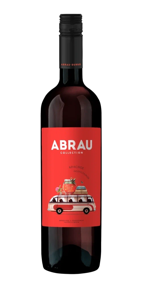 Вино Абрау Купаж красный полусладкое 2022  750 мл