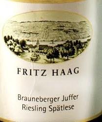 Вино Fritz Haag Brauneberger Juffer Riesling Spatlese  2016 750 мл