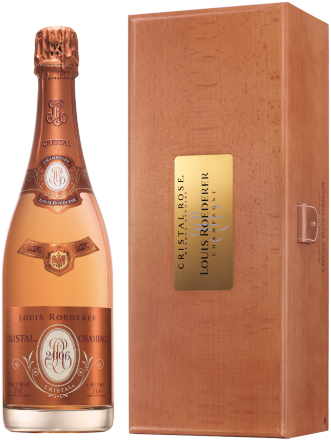 Вино Cristal Rose AOC wooden box  2008 1500 мл