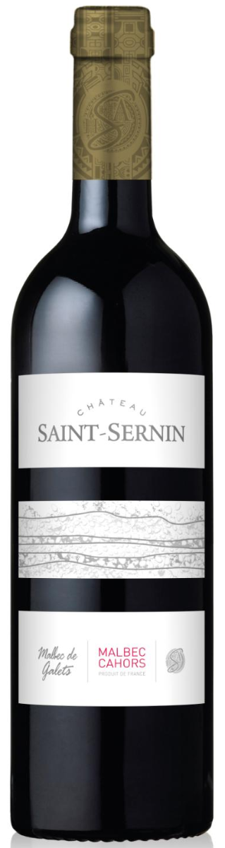 Вино  Chateau Saint-Sernin Cahors Malbec de  Galets  Шато Сен-Сернен Каор Мальбек де Гале 2016  750 мл