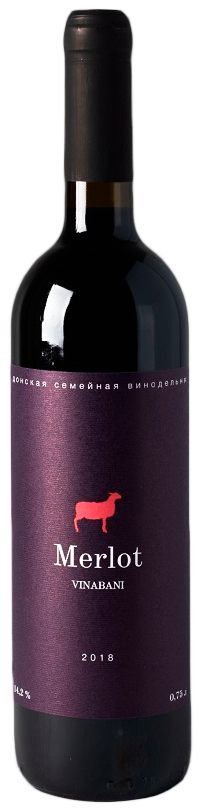 Вино  Vinabani    Винабани  Мерло 2021   750 мл  14,3%