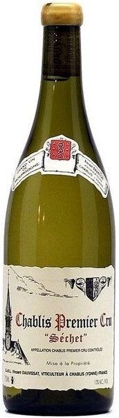 Вино  Vincent Dauvissat   Chablis Premier Cru Sechet   AOC  2020  750 мл 13 %