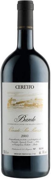 Вино Ceretto Barolo Cannubi San Lorenzo  Черетто Бароло  Каннуби Сан Лоренцо  2003  1500 мл