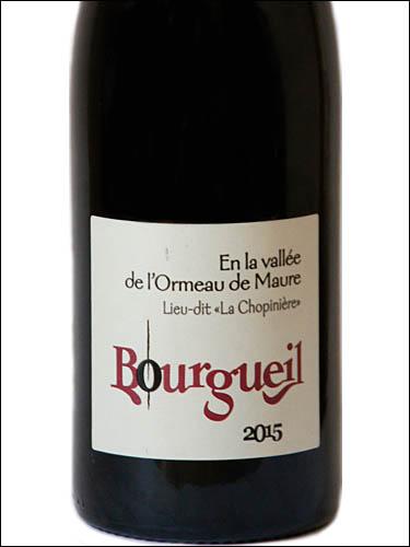 Вино Maison Foucher En la vallee del'Ormeau de Maure Lieu-dit La Chopiniere Bourgueil AOC, Мезон Фуше Ан ля Валле де л'Ормо де Мор Лье-ди Ла Шопиньер Бургей 2015