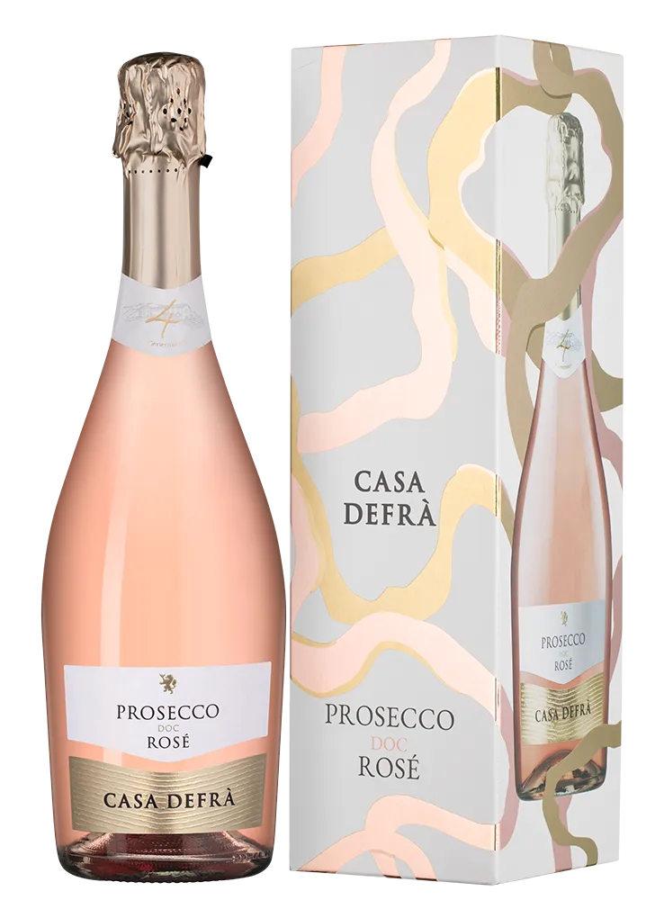Игристое вино Casa Defra Prosecco Rose gift box 2021  750 мл