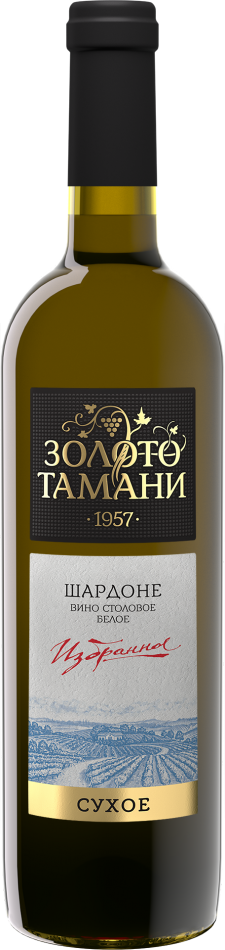 Вино Фанагории Золото Тамани Шардоне сухое 700 мл