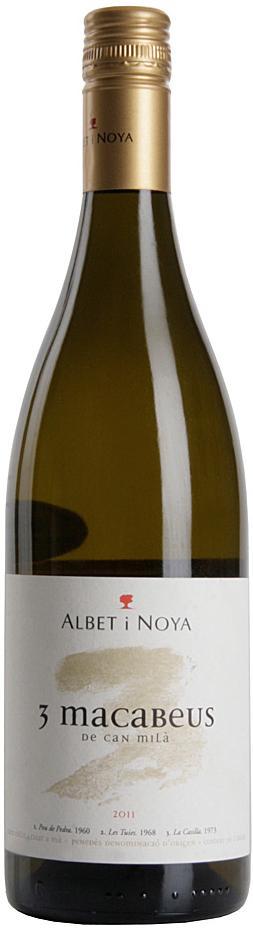 Вино Albet i Noya 3 Macabeus DO Penedes 2016 750 мл