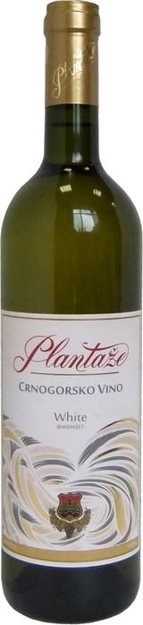 Вино Plantaze Crnogorsko Vino White Semi-sweet  Плантаже Черногорское Вино Белое Полусладкое 750 мл