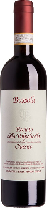 Вино Tommaso Bussola  Recioto della Valpolicella Classico  Томазо Буссола  Речиото делла Вальполичелла Классико 2017 500 мл  12%