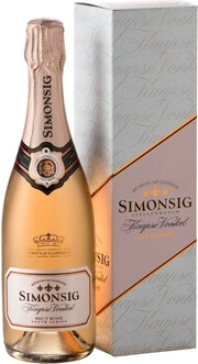 Игристое вино Simonsig Kaapse Vonkel Brut Rose    2020 gift box   750 мл