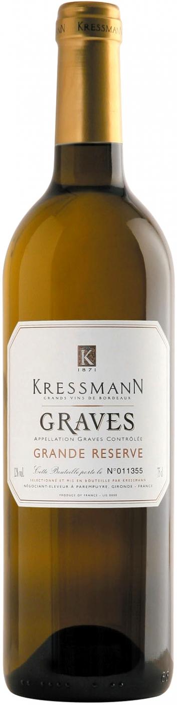 Вино Kressmann Grande Reserve Graves AOC Blanc  Крессманн Гран Резерв Грав Блан 2014 750 мл