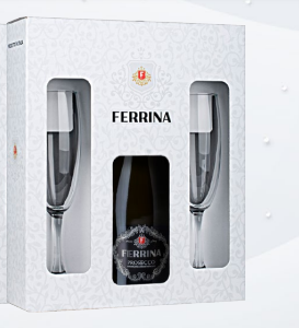 Игристое вино Casa Vinicola Morando Ferrina Prosecco DOC  gift box  2 glass 750 мл