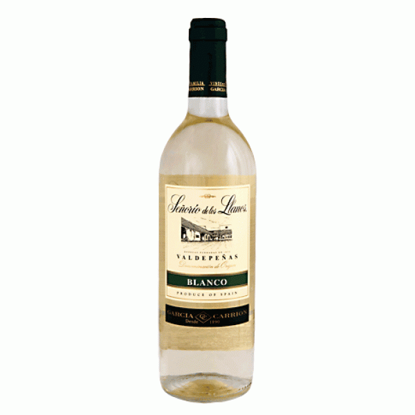 Вино Bodegast Los Llanos Senorio de Los Lianos D.O. Valdepenas White  Бодегас Лос Льянос Сеньор де Лос Льянос Д.О. Вальдепеньяс Белое 750 мл