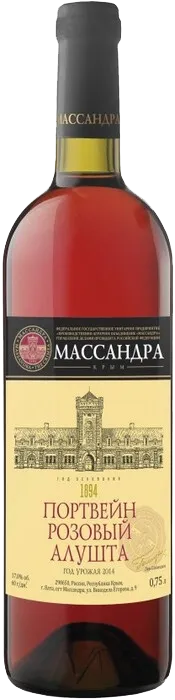 Вино Массандра Портвейн розовый Алушта 750 мл