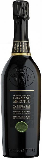 Вино Merotto Cuvee del Fondatore Valdobbiadene Prosecco Superiore DOC Вальдоббьядене Просекко Супериоре Кюве Дель Фондаторе Грациано Меротто 2023 750 мл