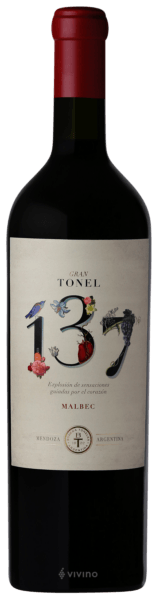 Вино   Bodega Toneles Gran Tonel 137 Malbec  Гран Тонель 137 Мальбек  2016   750мл