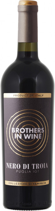 Вино  Brothers in Wine   Nero di Troia Puglia IGT   Бразерс ин Вайн  Неро ди Троя  750 мл