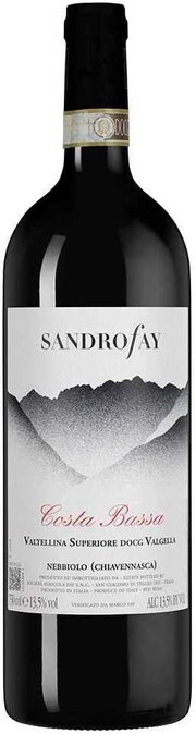 Вино Sandro Fay Costa Bassa Valtellina Superiore DOCG Valgella  2019  750 мл