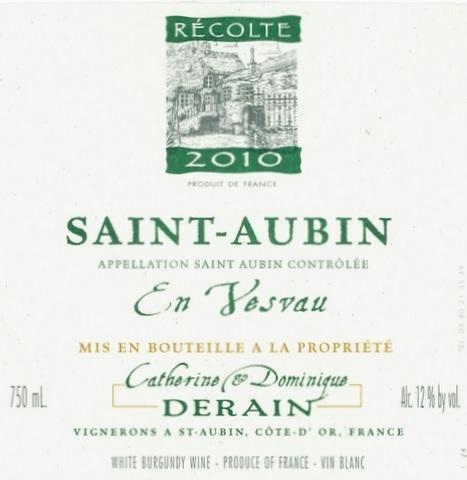 Вино Catherine & Dominique Derain En Vesvau Saint-Aubin AOC Катрин и Доминик Деран Ан Весво Сент-Обен 2014 750 мл