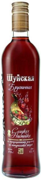 Настойка Шуйская Брусничная сладкая 500 мл
