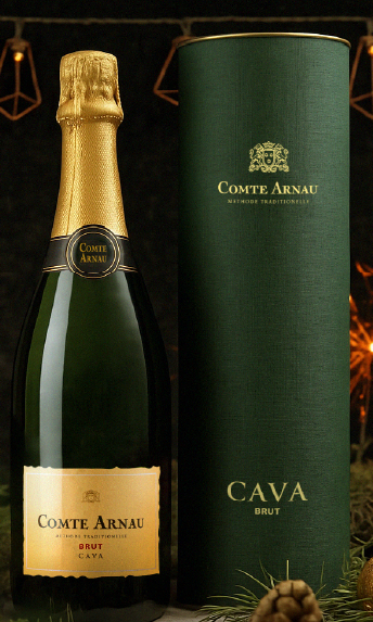 Игристое вино Roger Goulart Cava Comte Arnau Brut  gift box 750 мл 11,5%