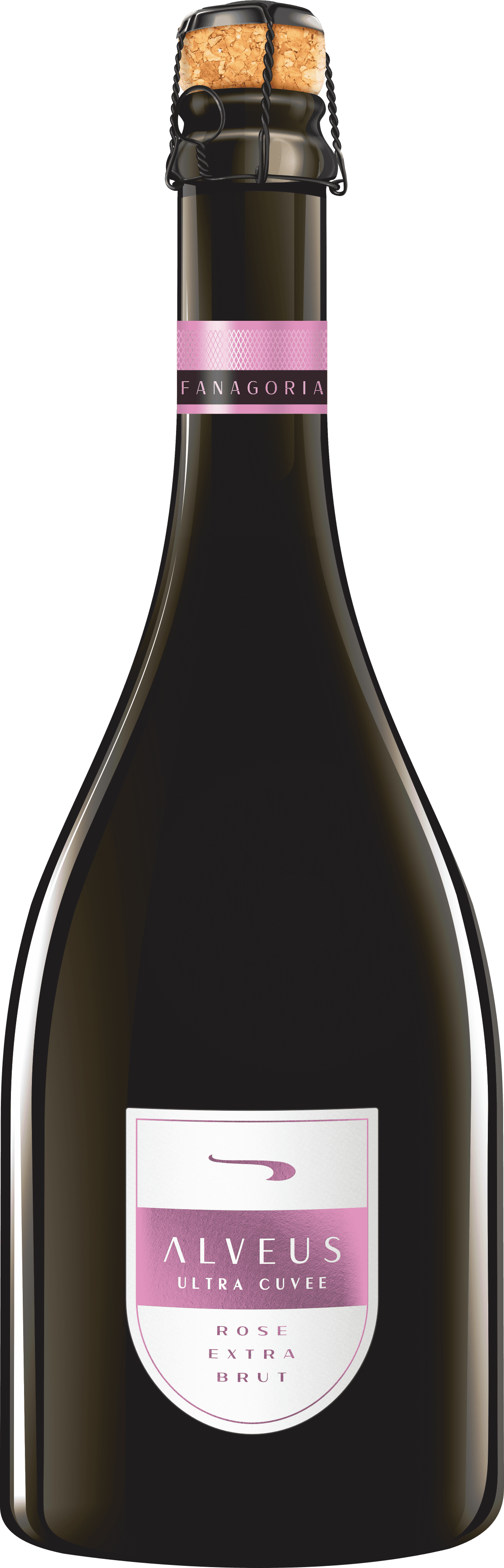 Игристое вино Фанагория Alveus Ultra Cuvee    Альвеус Ультра Кюве розовое  экстра брют  2022  750 мл  12%