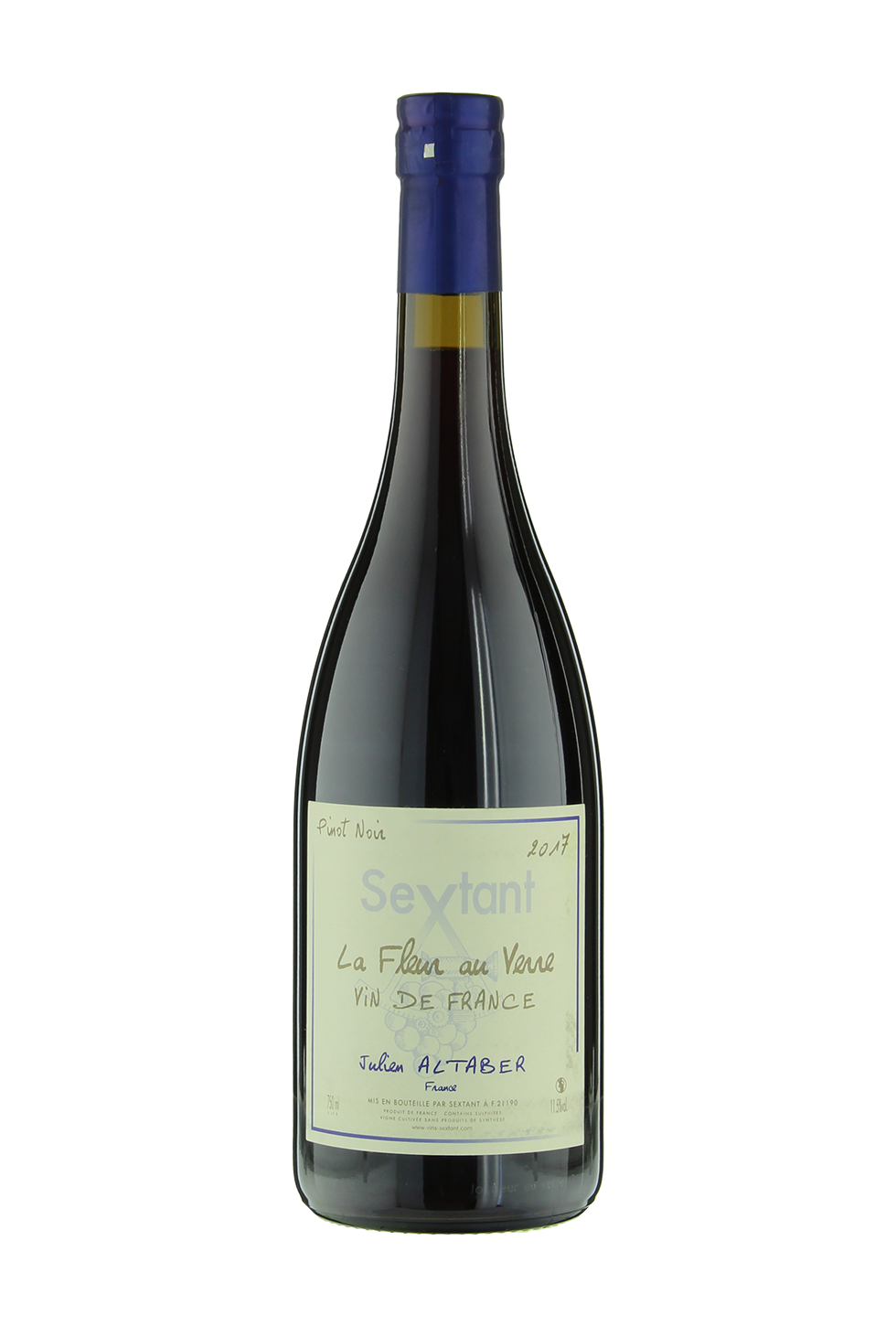 Вино Julien Altaber Sextant La Fleur Au Verre  Pinot Noir AOC Жюльен Альтабер Секстан Ла Флёр о Вер  Пино Нуар 2020  750 мл