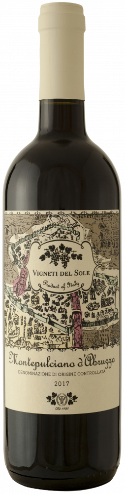 Вино Pasqua, "Vigneti del Sole" Montepulcano d'Abruzzo DOC, Паскуа "Виньети дель Соле" Монтепульчано д'Абруццо 2020 750 мл