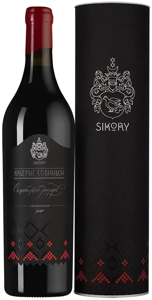 Вино Сикоры Каберне Совиньон Семейный Резерв в подарочной коробке 2020  750 мл 