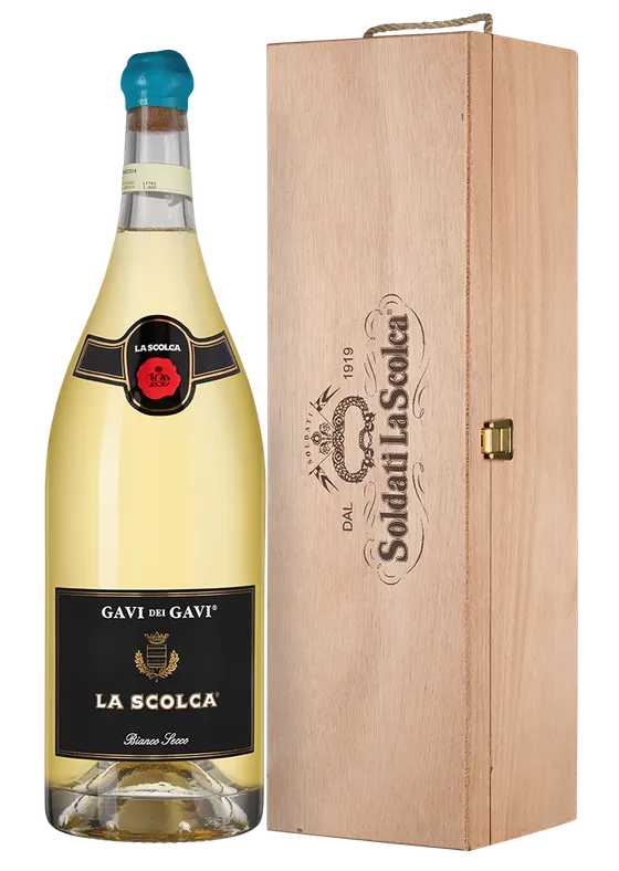 Вино Gavi dei Gavi (Etichetta Nera) La Scolca gift box  2023  3 л