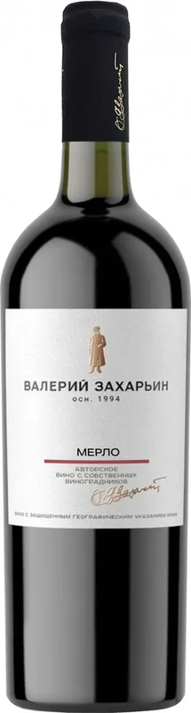 Вино Валерий Захарьин Авторское вино Мерло 750 мл 