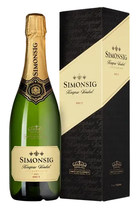 Игристое вино Simonsig Kaapse Vonkel Brut   gift box   750 мл 12%