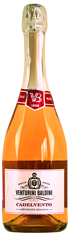 Игристое вино  VENTURINI BALDINI  Cadelvento Rosé Lambrusco Spumante DOP  secco     750 мл