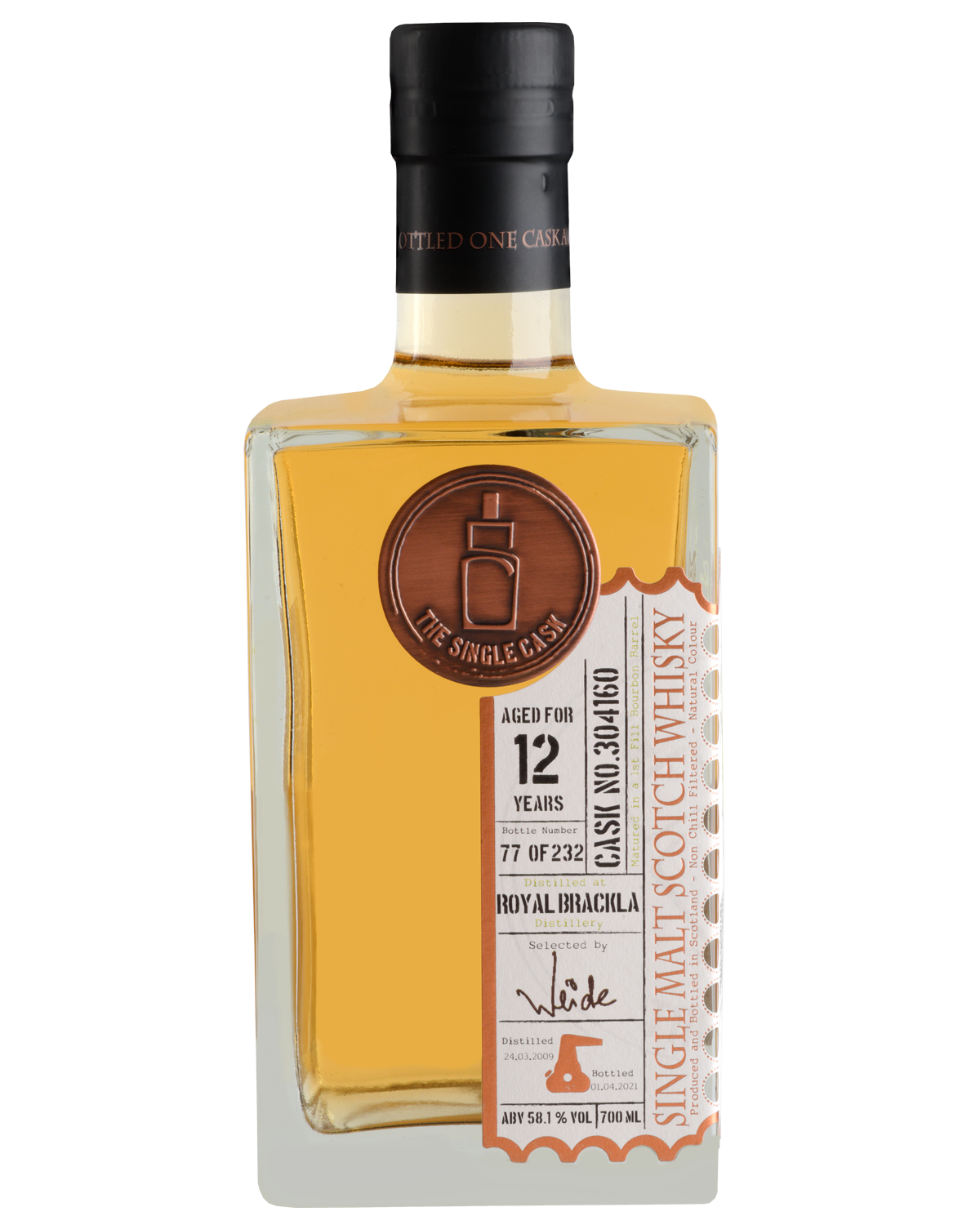 Виски  Single Cask Royal Brackla Cask № 304160 12 Y.O   700 мл