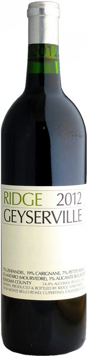 Вино Ridge Vineyards Geyserville Ридж Виньярдс Гейсервиль 2012  750 мл