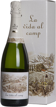Игристое вино  La Vida al Camp  Cava Brut   in gift box  2019  750 мл