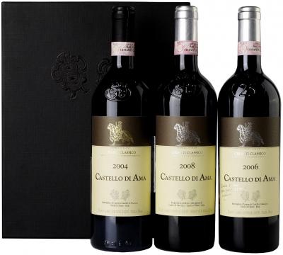 Вино Castello di Ama, et Castello di Ama "Chianti Classico" Набор Кастелло ди Ама из 3-х бут. Кьянти 2004, Кьянти 2006, Кьянти 2008