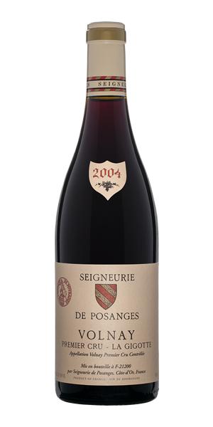 Вино Volnay 1er Cru La Gigotte AOC Seigneurie de Posanges Вольнэ Премье Крю Ла Жиготт AOC Сеньори де Позанж 2004 750 мл