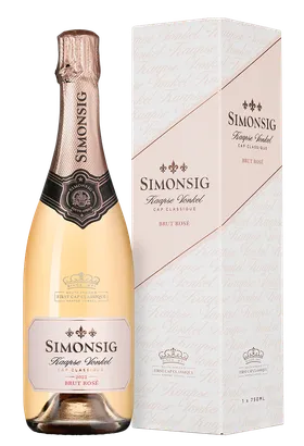 Игристое вино Simonsig Kaapse Vonkel Brut Rose gift box  2022  750 мл