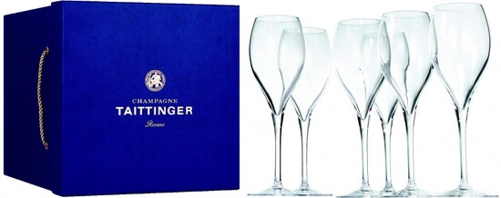 Подарочная упаковка Taittinger gift box for 1 bottle with 6 glasses