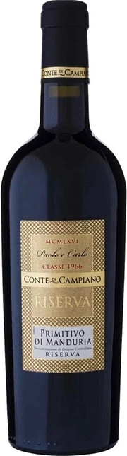 Вино Conte di Campiano Primitivo di Manduria Riserva  DOC  750 мл