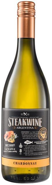 Вино Steakwine Black Label Chardonnay Стейквайн Черная Этикетка Шардоне 2018 750 мл